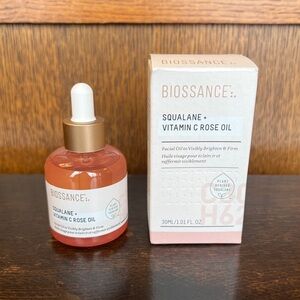 NEW Biossance Squalane + Vitamin C Rose Oil